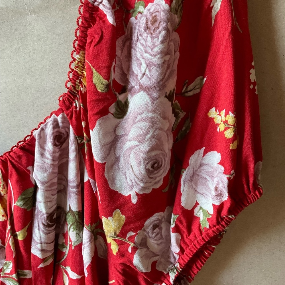 As U Wish Floral Red Dress. Size L NWT - Picture 5 of 13